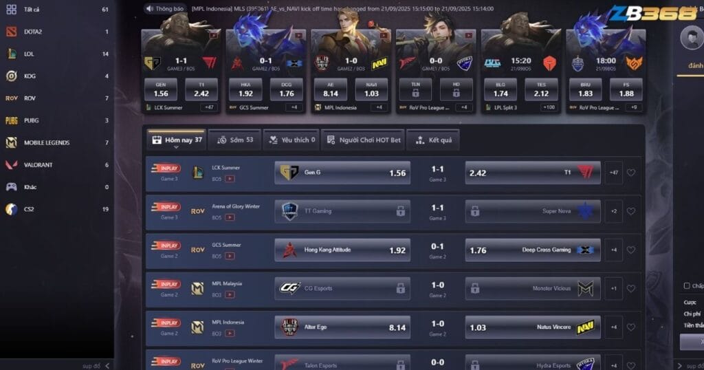 Cá Cược eSports Là Gì? Hướng Dẫn A-Z Cho Người Mới tại ZB368
